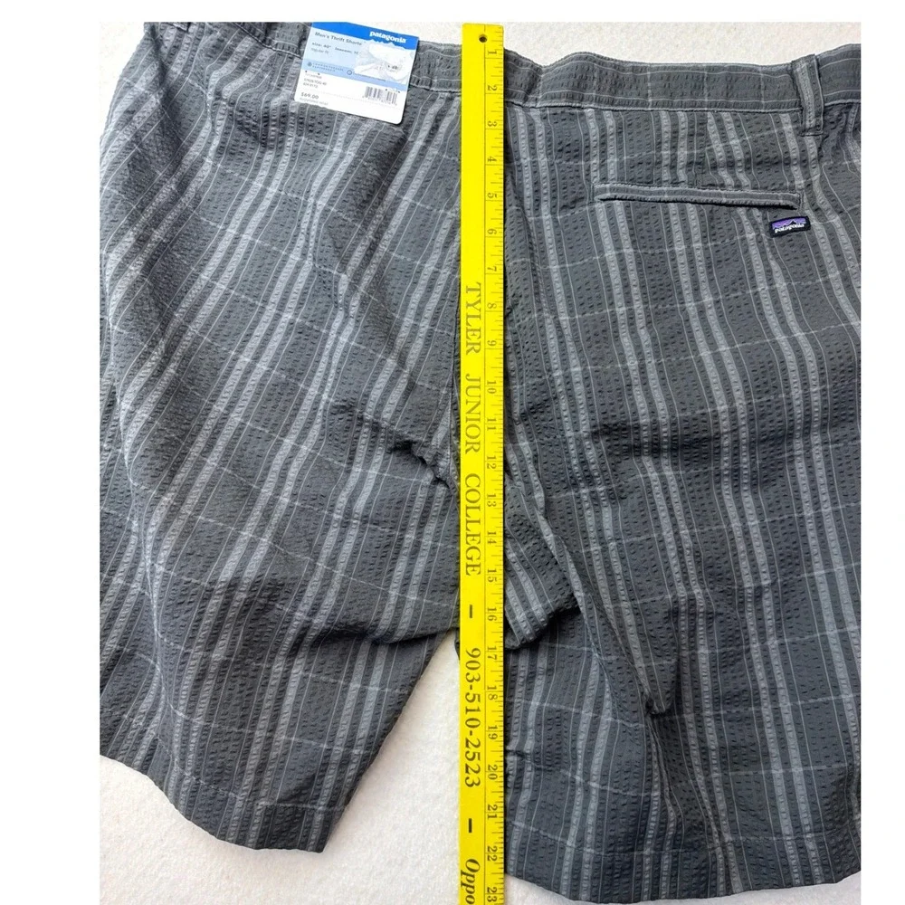 Patagonia‎ Mens Thrift Shorts Grey Plaid Organic Cotton Blend Size 40 NWT 57928